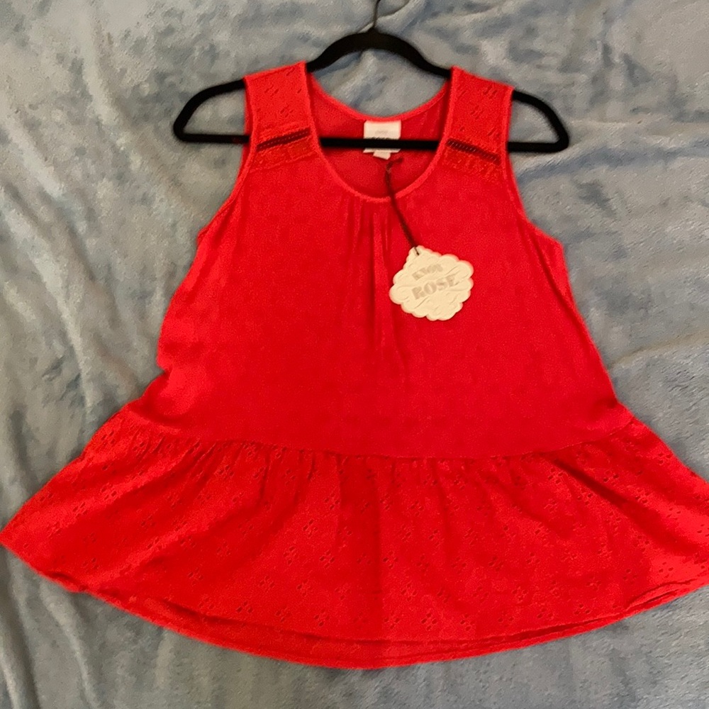 Knox Rose red tunic NWT